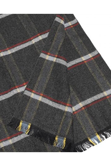 STEEL & JELLY Écharpe à carreaux multicolore, charbon, taille unique