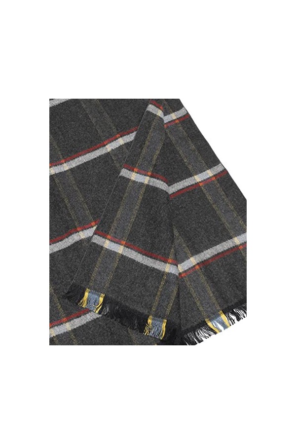 STEEL & JELLY Écharpe à carreaux multicolore, charbon, taille unique