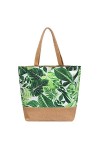crazy bean Sac de Plage Grand Femmes Avec Zip Sac Fourre-Tout Été Imprimés Sac à Bandoulière Loisirs Imperméable Plantes Vert