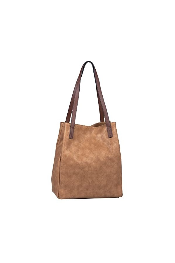 Tom Tailor Sac de transport pour femme Arona Glitter, cognac, L, Moderne