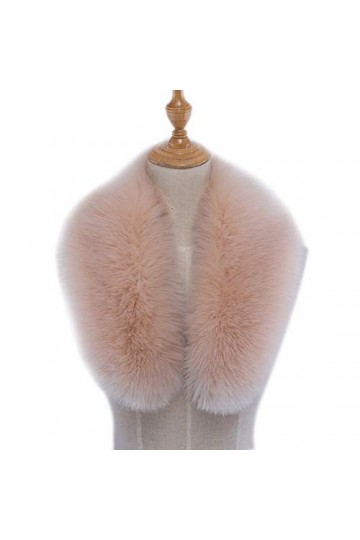 TININNA Col Capuche Fausse Fourrure de Renard Femmes Hiver Col Amovible Écharpe Fourrure Synthétique pour Parka Veste