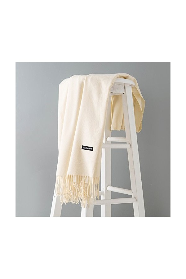 Vedomon Mode Unisexe Souple en Cachemire Écharpes et foulards Pashminas Châles Écharpe pour Femmes Hommes Fringe Long Hiver A
