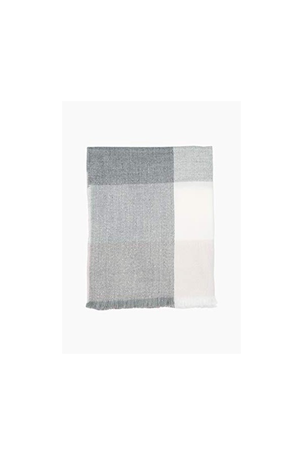 s.Oliver 38.899.91.5803 Echarpe, Gris Gris/Noir à Carreaux 97n1 , Taille Unique Femme