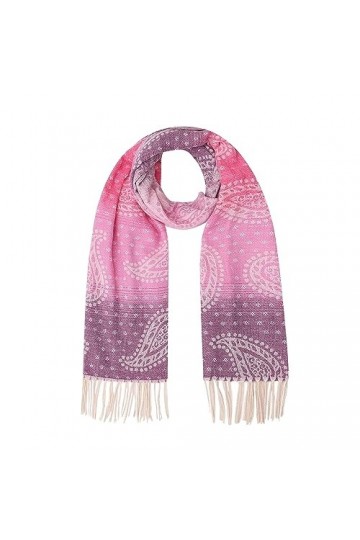 Ever Bloom Écharpe pour femme avec motif cachemire léger et dégradé de couleur, foulard coloré avec imprimé floral à pois, éc