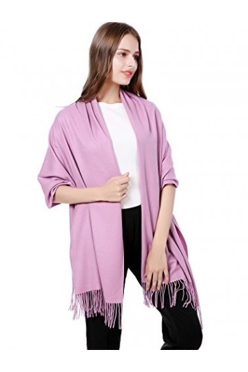 JAKY-Global Pashmina Écharpe ou Jeté de Cachemire pour Femme Homme Super Doux Chaud 198cm x 68cm comme écharpe pour homme ou 