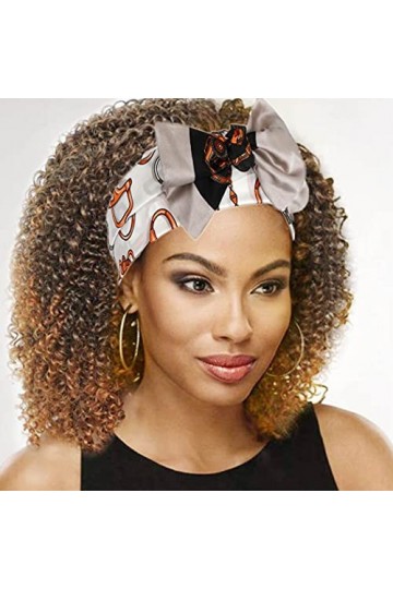 IYO Lot de 4 écharpes Uafricaines à rayures en soie pour le yoga, le sport, les sacs, les écharpes pour femmes et filles