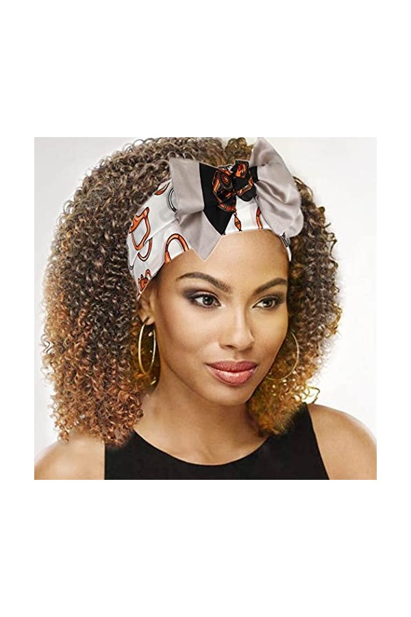 IYO Lot de 4 écharpes Uafricaines à rayures en soie pour le yoga, le sport, les sacs, les écharpes pour femmes et filles