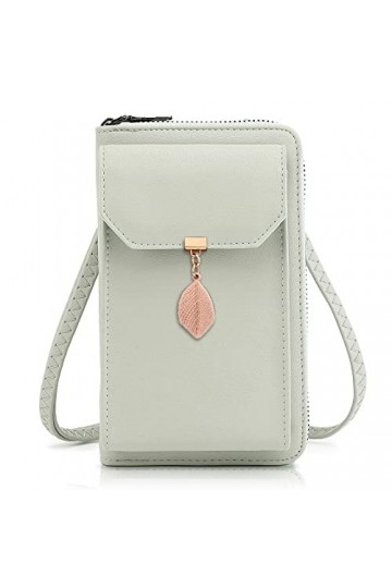 TAN.TOMI Étui pour téléphone portable à bandoulière, portefeuille à bandoulière avec de nombreux compartiments, téléphone por