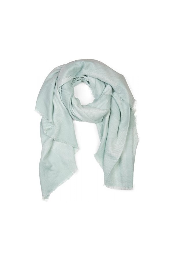 styleBREAKER Grande écharpe XXL couverture avec motif à carreaux, très douce et chaude, unisexe 01018099, couleur:Vert-blanc