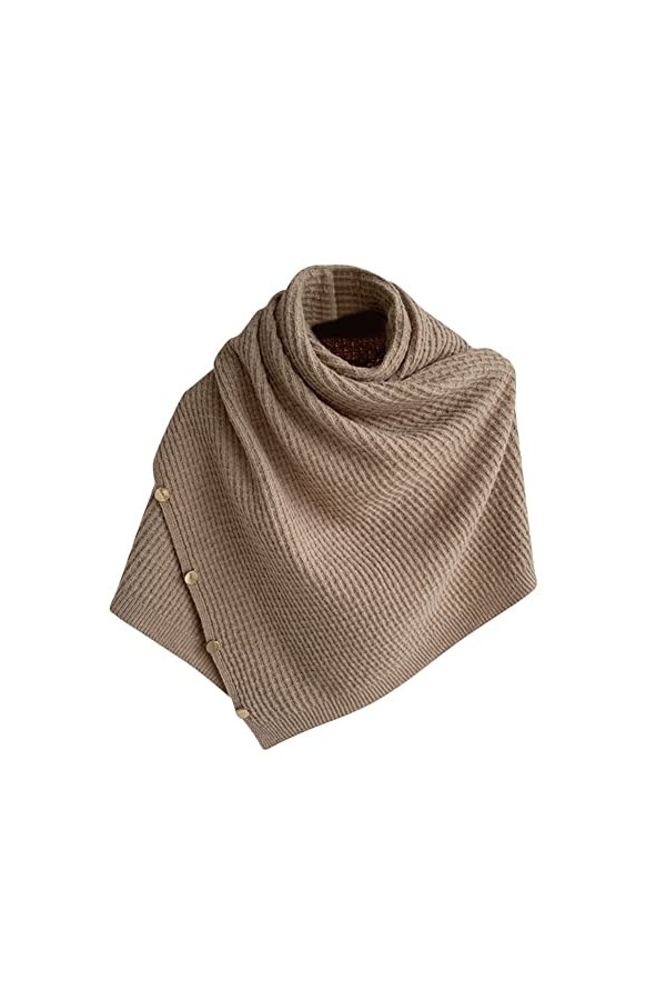 ikasus Femme Hiver Echarpe Ponchos - Chaud Écharpe Pashmina Châle Wrap - Mode Couleur Unie Femmes Couverture Écharpe Cou Écha