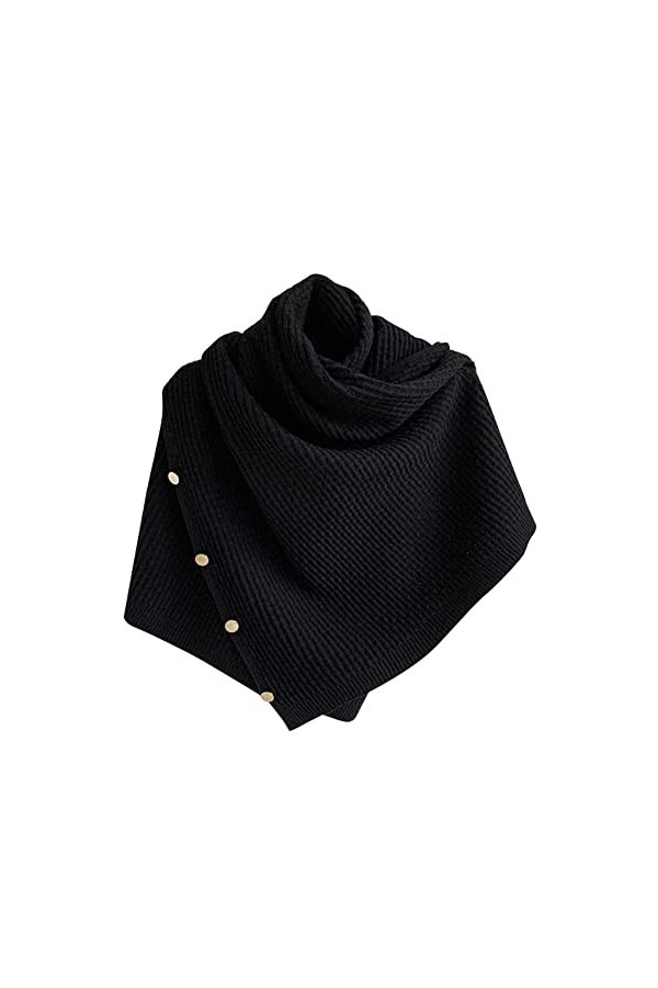 ikasus Femme Hiver Echarpe Ponchos - Chaud Écharpe Pashmina Châle Wrap - Mode Couleur Unie Femmes Couverture Écharpe Cou Écha