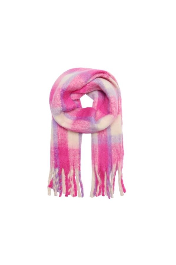 ONLY Écharpe ONLMIA CHECK SCARF CC, Rouille orange, Taille Unique