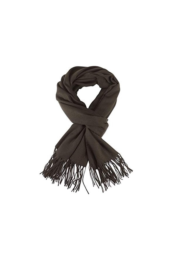 fashionchimp ® Foulard dhiver en cachemire pour femme avec franges décoratives, Rouge hiver, taille unique