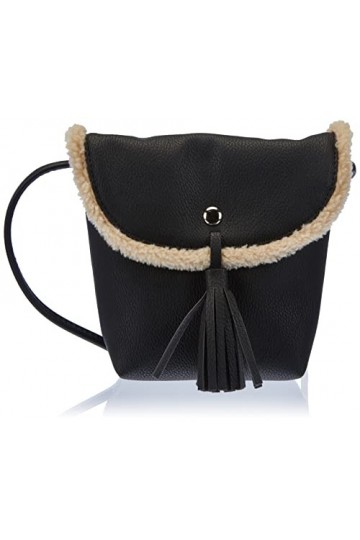 TOM TAILOR Denim Ida Teddy, Sac à Rabat S sans Fermeture éclair Femme, Noir