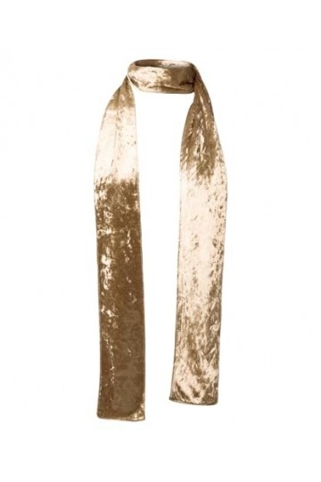 Joe Browns Écharpe Skinny Vintage Glamour en Velours écrasé Tendance, doré, Taille Unique Femme