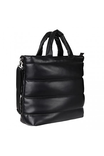 TOM TAILOR Denim Eve, Sac Cabas zippé M Femme, Noir