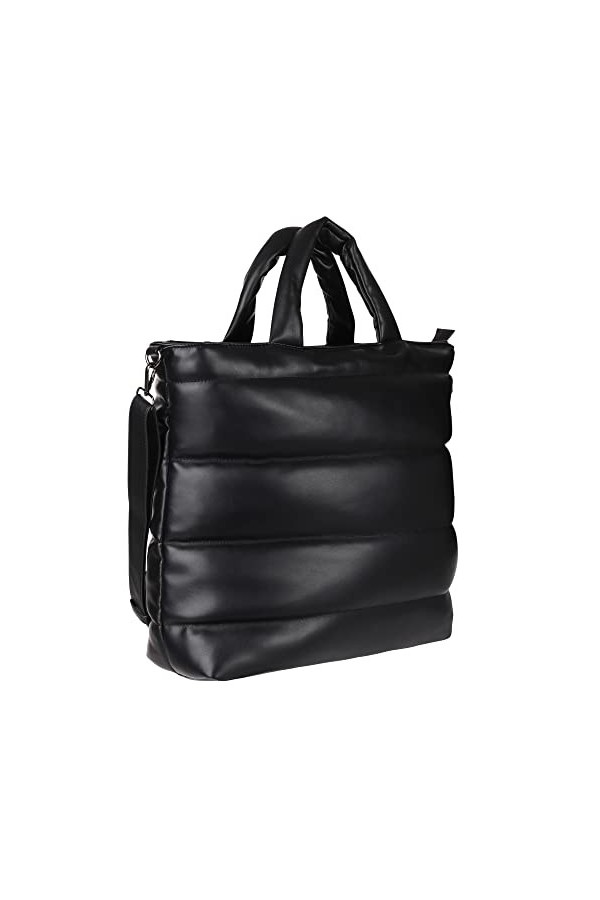 TOM TAILOR Denim Eve, Sac Cabas zippé M Femme, Noir