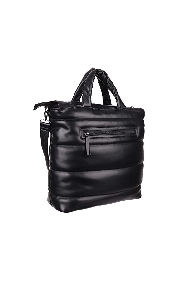 TOM TAILOR Denim Eve, Sac Cabas zippé M Femme, Noir