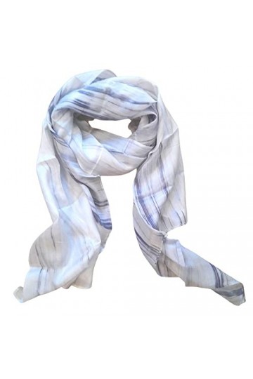 Millie & Boo Écharpe 100 % soie pour femme Gris, gris