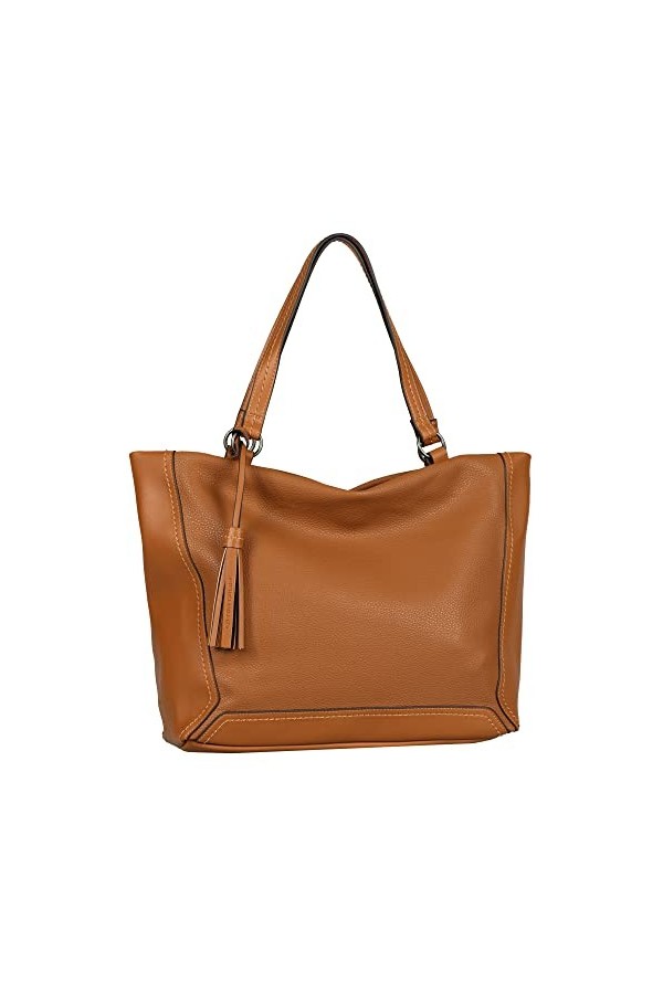 TOM TAILOR Isa, Cabas avec Fermeture éclair Femme, Beige, L