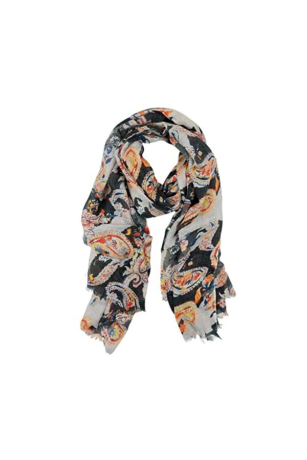 collezione alessandro Cachemire Écharpe, Noir, Taille Unique Femme