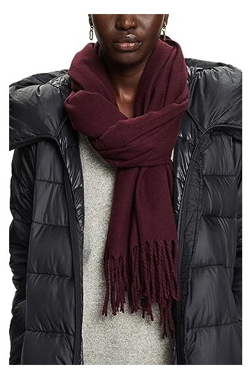 ESPRIT 993ea1q314 écharpe Mode, Aubergine, Taille Unique Femme