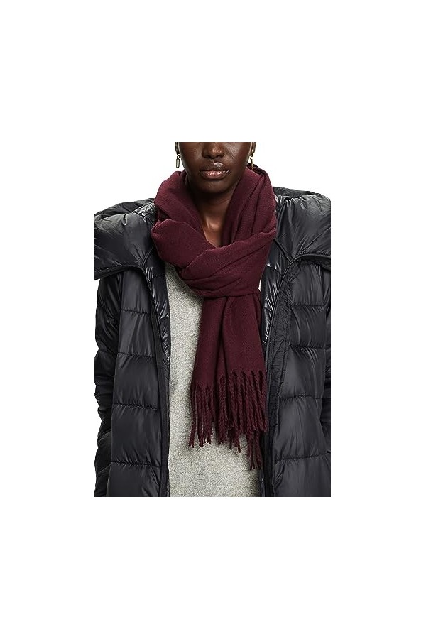 ESPRIT 993ea1q314 écharpe Mode, Aubergine, Taille Unique Femme
