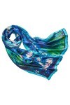 prettystern 160cm Femme longue Écharpe Foulard en Soie d´art tableau peinture Claude Monet les Nympheas P551