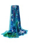 prettystern 160cm Femme longue Écharpe Foulard en Soie d´art tableau peinture Claude Monet les Nympheas P551