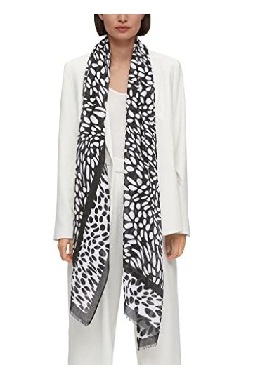 s.Oliver BLACK LABEL Écharpe, Schwarz, Taille Unique Femme