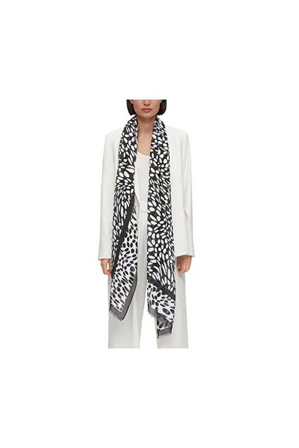 s.Oliver BLACK LABEL Écharpe, Schwarz, Taille Unique Femme