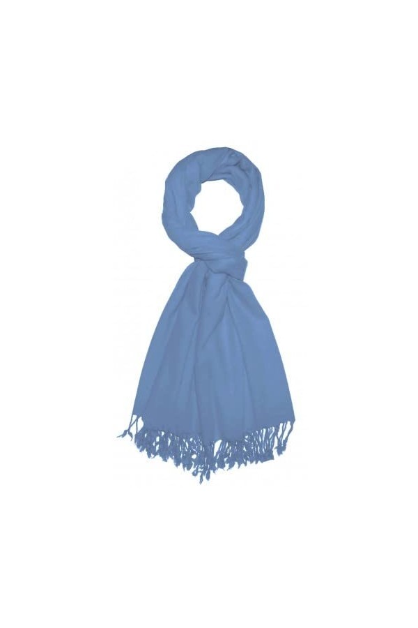 LORENZO CANA Echarpe de 50% Cachemire et 50% Laine pour la femme – 70 x 180 cm, unicolore, monochrome - souple et noble – en 