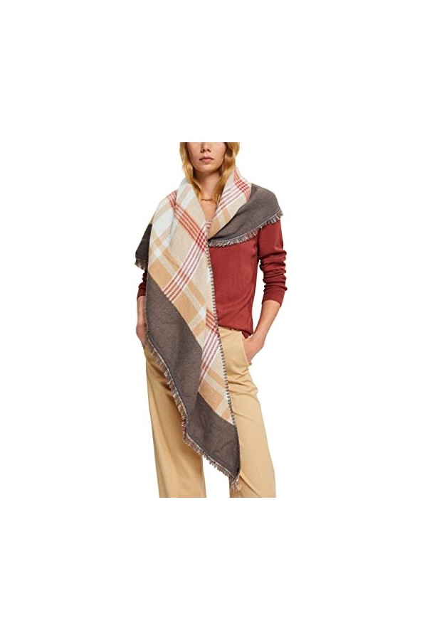 ESPRIT 082ea1q308 Écharpe Tendance, 030/Grey, Taille Unique Femme