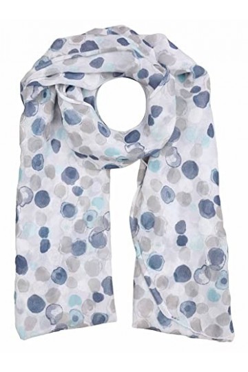 Zwillingsherz Foulard en soie à pois – Écharpe de qualité supérieure pour femme et fille – Foulard – Pashmina – Loop – Écharp