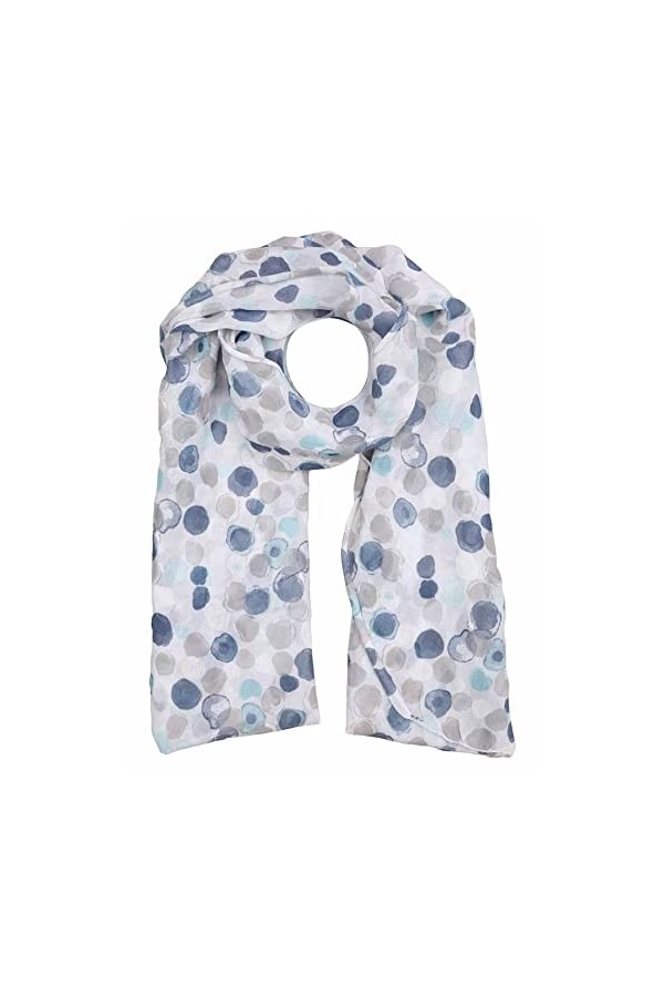 Zwillingsherz Foulard en soie à pois – Écharpe de qualité supérieure pour femme et fille – Foulard – Pashmina – Loop – Écharp