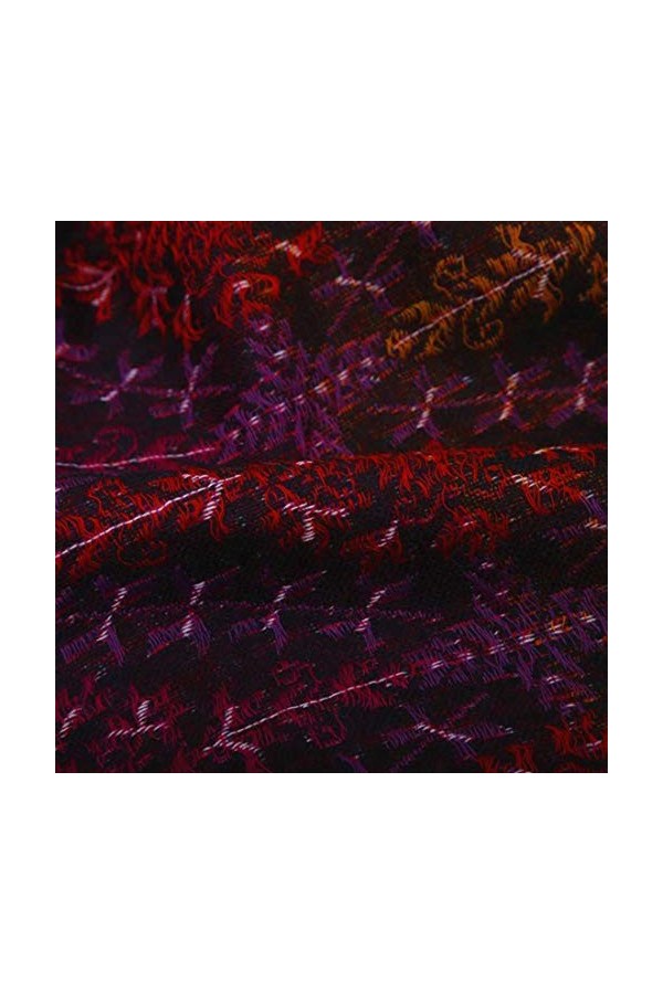 Lorenzo Cana 78583 Écharpe de luxe pour femme 100 % laine mérinos Lamm Multicolore Rouge Orange Fibre naturelle