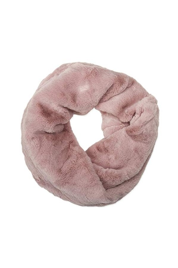 Caspar SC480 Écharpe tube en fausse fourrure bien chaude pour femme, Couleur:vieux rose, Taille:Taille unique