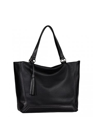 Tom Tailor ISA, Sac Cabas avec Fermeture éclair Femme, Noir