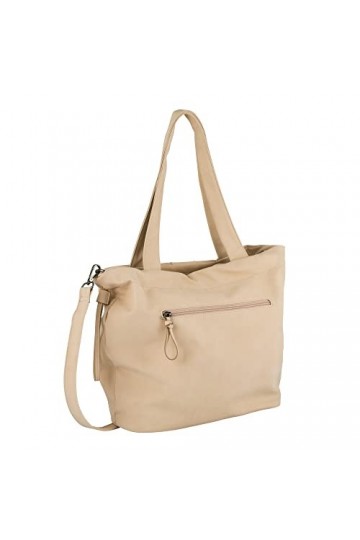 Tom Tailor Aurelia, Sac Cabas avec Fermeture éclair Femme, Beige