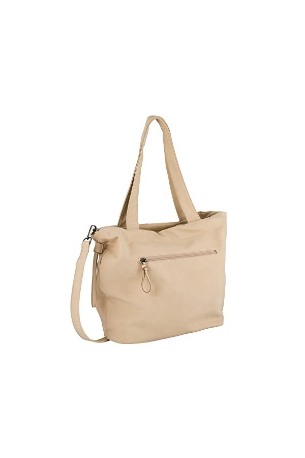 Tom Tailor Aurelia, Sac Cabas avec Fermeture éclair Femme, Beige