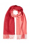 TOM TAILOR 1032534 Écharpe à franges Femme ,12230 - Smooth Papaya Red ,ONESIZE