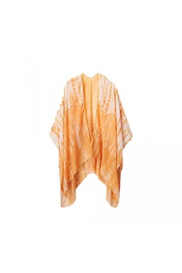 Desigual Kaftan_TIE Dye C Foulard Tendance, Orange, U Femme