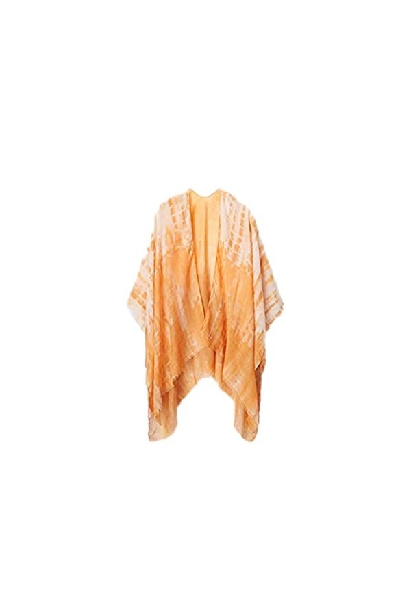 Desigual Kaftan_TIE Dye C Foulard Tendance, Orange, U Femme