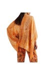 Desigual Kaftan_TIE Dye C Foulard Tendance, Orange, U Femme