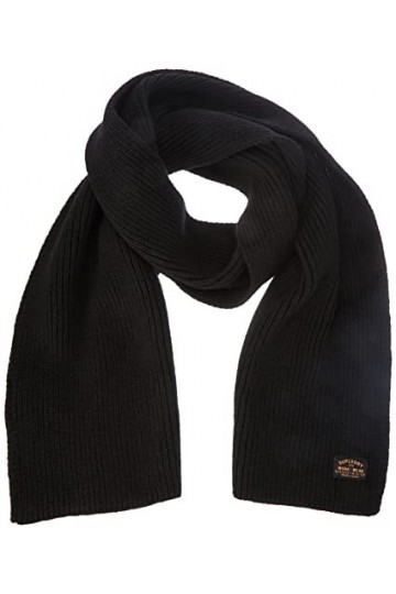 Superdry Radar Écharpe, Noir, Taille Unique Homme