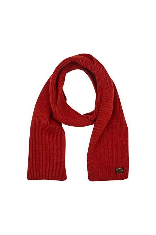 Superdry Radar Écharpe, Noir, Taille Unique Homme