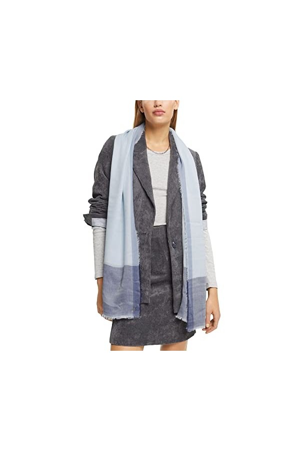 ESPRIT 013Ea1Q308 Écharpe de Mode, Pastel Blue, Taille Unique Femme