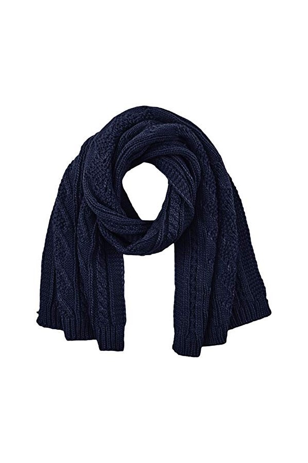 Superdry Lannah Cable Scarf Écharpe pour Temps Froid, Grey Marl, OS Femme