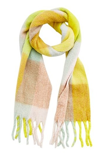 ONLY Onlagnes Life Scarf Acc tissé Écharpe, Maize/Checks : Multi Colour Check, Taille Unique Femme