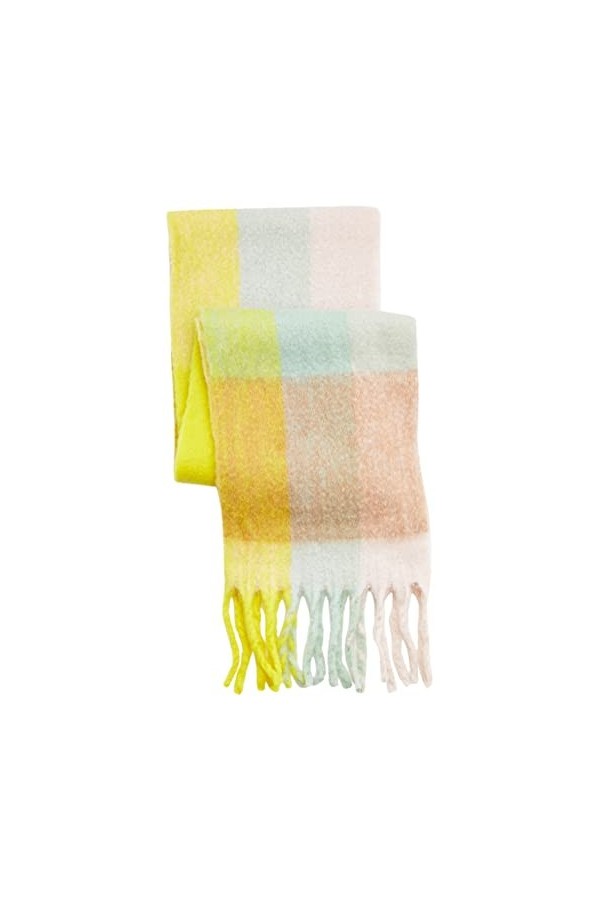 ONLY Onlagnes Life Scarf Acc tissé Écharpe, Maize/Checks : Multi Colour Check, Taille Unique Femme